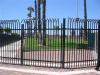 Ornamental outdoor entrance metal yard fence gates